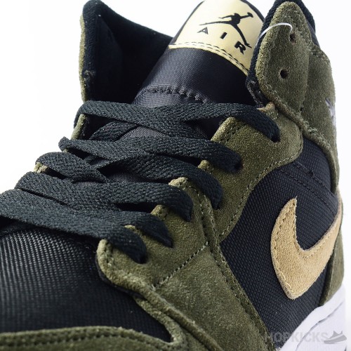 Air Jordan 1 Mid Military Olive (Premium Batch)